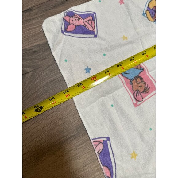 Vintage Disney Winnie The Pooh & Friends Baby Blanket 100% Cotton 23x28 Inches - Picture 5 of 7